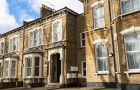 Facade of British Victorian family houses